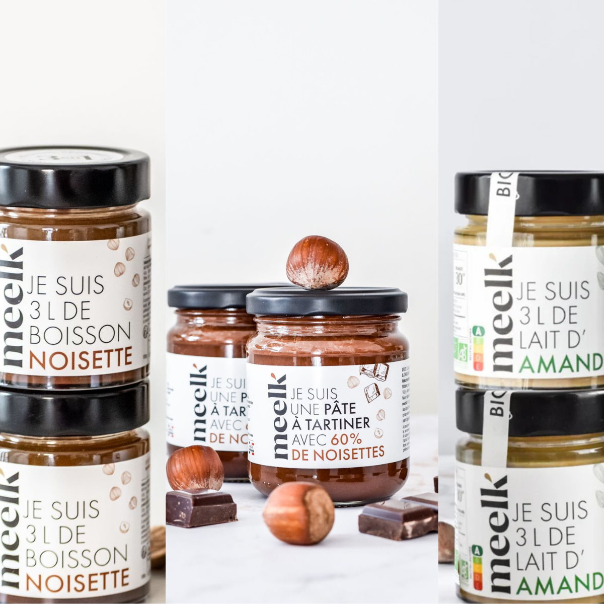 Pack Maxi découverte - 2 pots amande + 2 pots noisette + 2 pâte à tartiner
