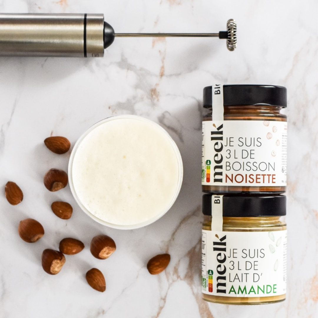 Le Coffret Mousseur 1 pot Amande + 1 pot Noisette