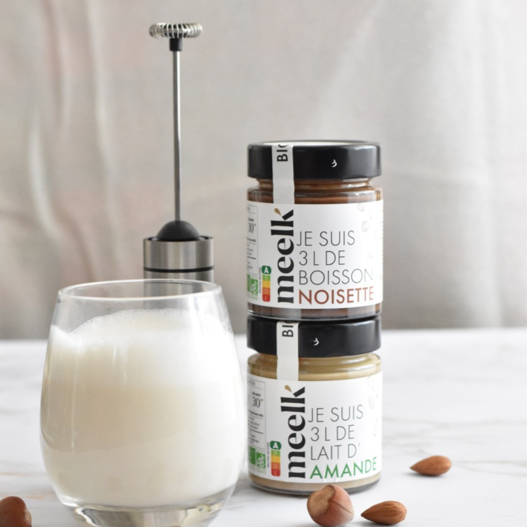 Le Coffret Mousseur 1 pot Amande + 1 pot Noisette