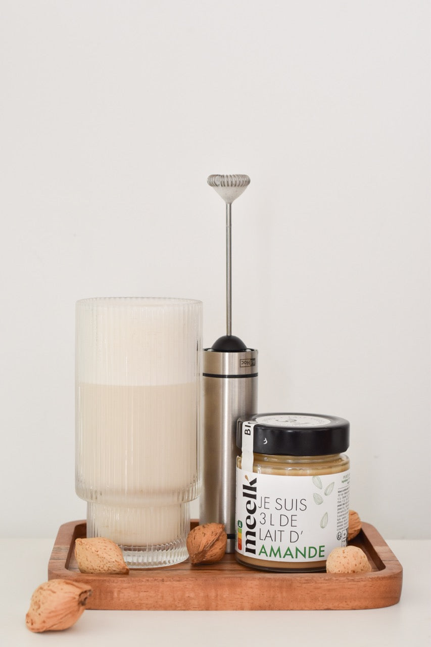 Le Coffret Mousseur + 2 pots Meelk Amande