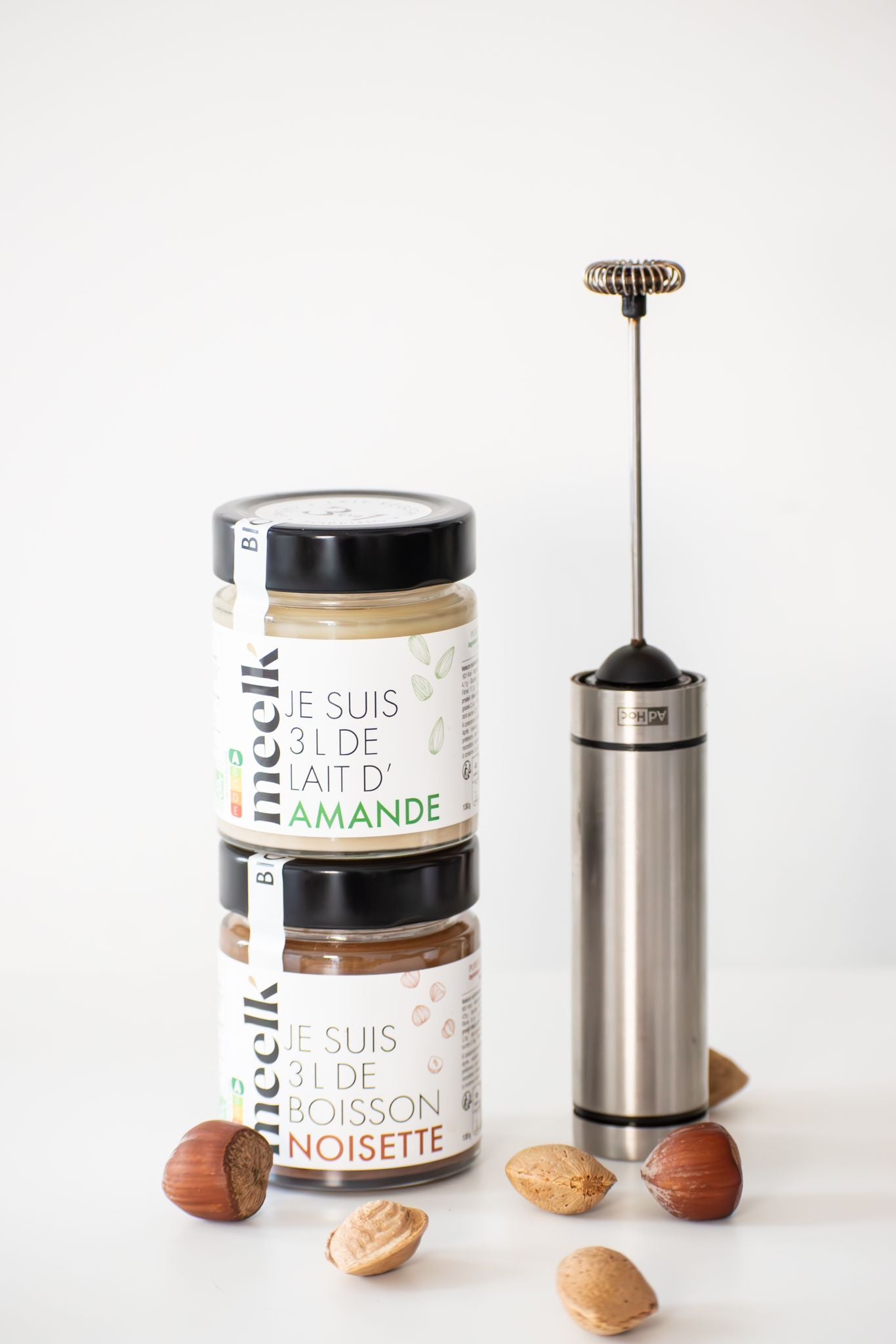 Le Coffret Mousseur 1 pot Amande + 1 pot Noisette